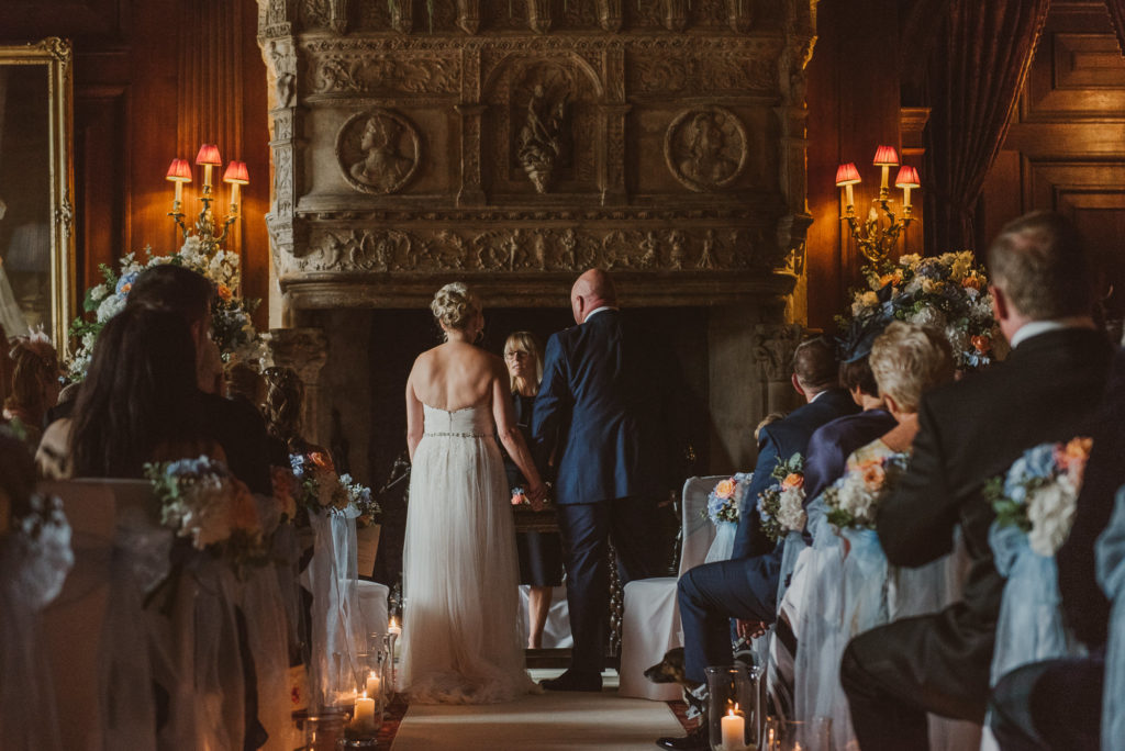 London bride and groom say their vows in the Great Hall