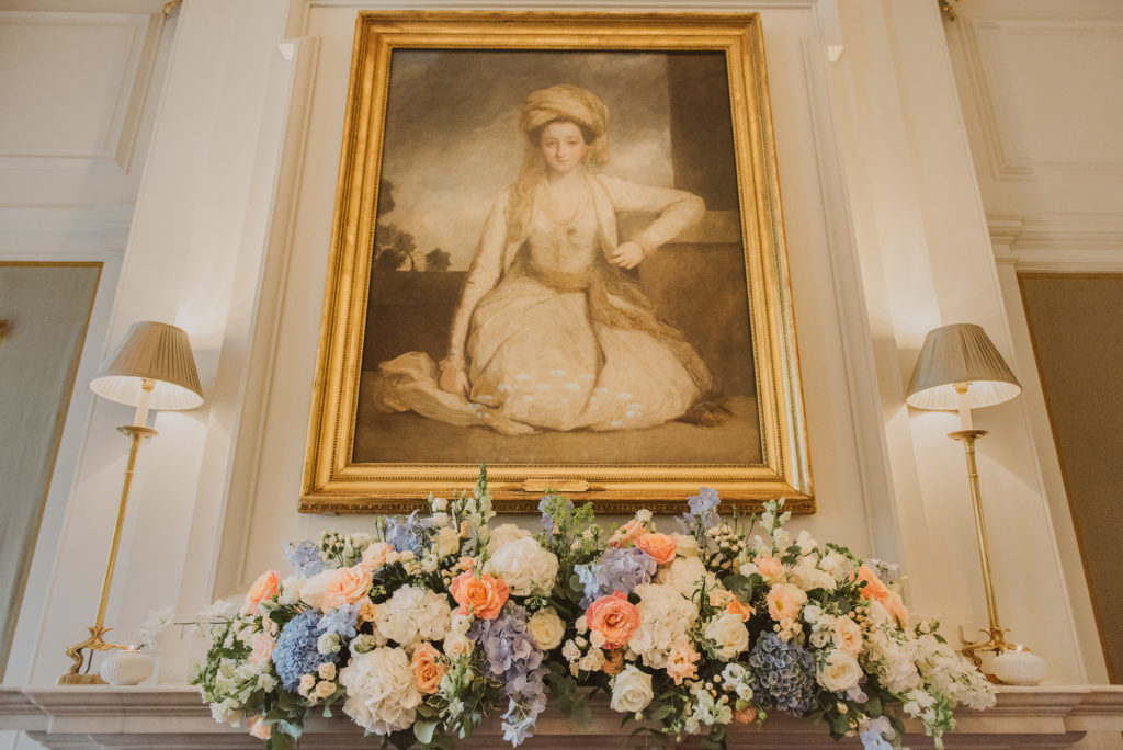 a beautiful painting on the wall of the French Dining Room at Cliveden House